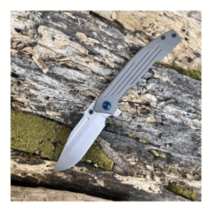 EDC Outdoor Folding Pocket Knife - Silver Handle Trail Utility Tool - Style 7981