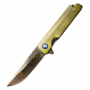 Outdoor EDC Pocket Knife - Damascus Pattern Steel - Pocket Utility Tool - Style 7057
