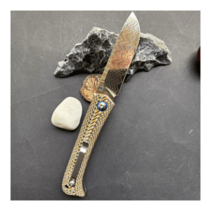 Camping Pocket Folding Knife - Damascus Pattern Steel, G10 Handle - Pocket Utility Tool - Style 8876