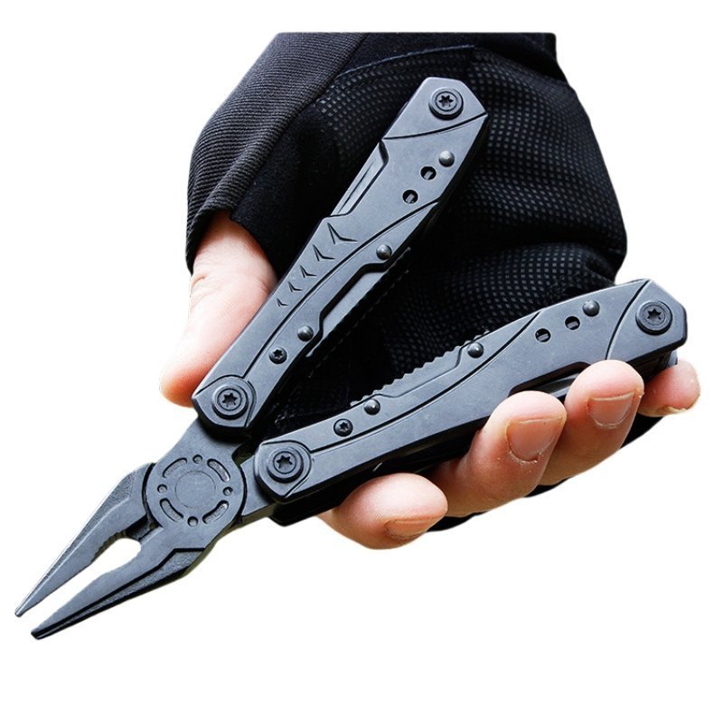 Black folding pliers multi-purpose tool outdoor multi-purpose Black folding pliers multi-purpose tool outdoor multi-purpose
