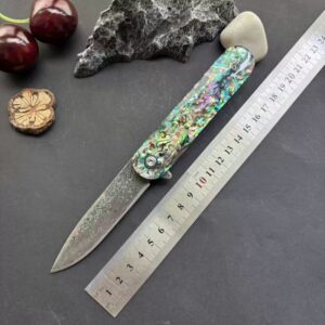 Abalone Shell Handle Outdoor EDC Folding Knife