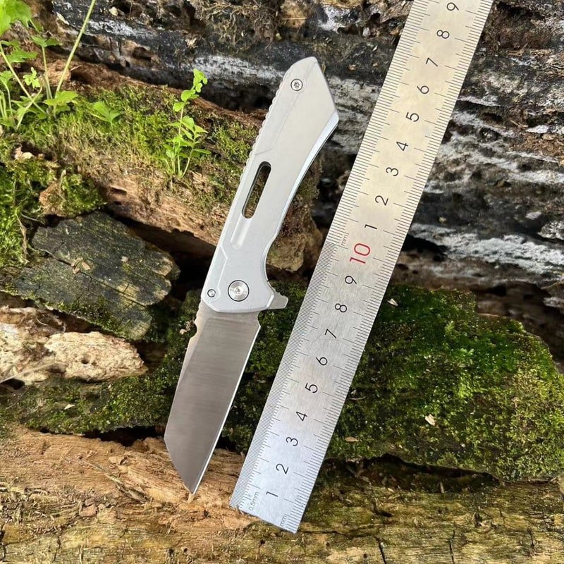 Silver Handle Outdoor EDC Folding Knife Silver Handle Outdoor EDC Folding Knife