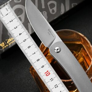 Stonewashed Outdoor EDC Folding Knife