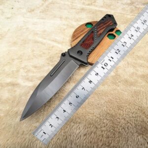 Brown Handle Outdoor EDC Folding Knife