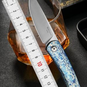 Blue Handle Outdoor EDC Folding Knife