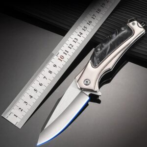 Steel Handle Outdoor EDC Folding Knife