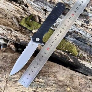 Black Handle Outdoor EDC Folding Knife