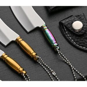 Mini Keychain Utility Knife Set with Sheaths