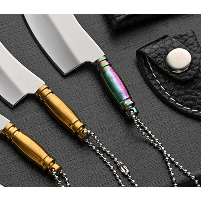 Mini Keychain Utility Knife Set with Sheaths Mini Keychain Utility Knife Set with Sheaths