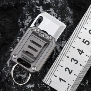 Compact Keychain Utility Knife with Clip Sheath
