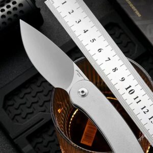 Stonewashed Outdoor EDC Folding Knife