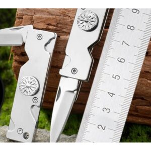 Silver Outdoor EDC Folding Utility Knife Pair
