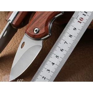 Wood Handle Mini Keychain Folding Utility Knife