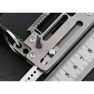 Silver Multi-Function Keychain Folding Utility Knife