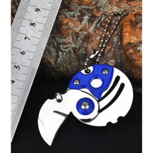 Blue Compact Keychain Utility Knife