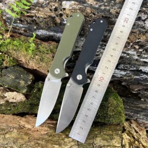 Green and Black Outdoor Folding Knife Set