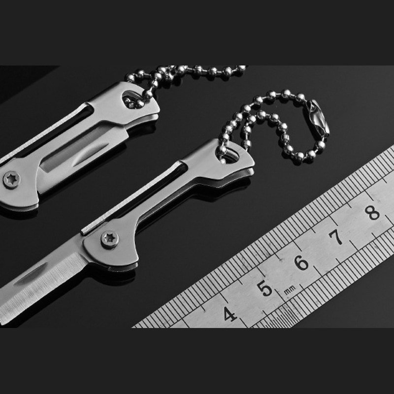 Silver Mini Keychain Outdoor Utility Knife Pair Silver Mini Keychain Outdoor Utility Knife Pair