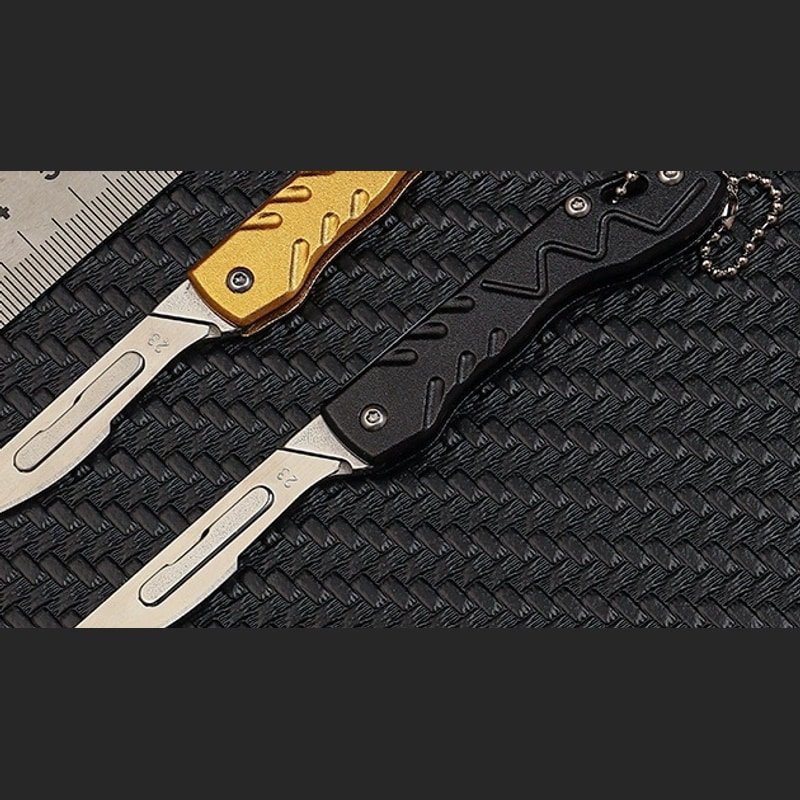 Gold and Black Outdoor Utility Folding Knife Set Gold and Black Outdoor Utility Folding Knife Set