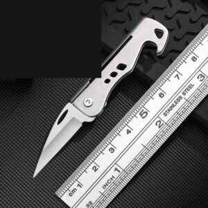 Stainless Carabiner Outdoor Utility Folding Knife
