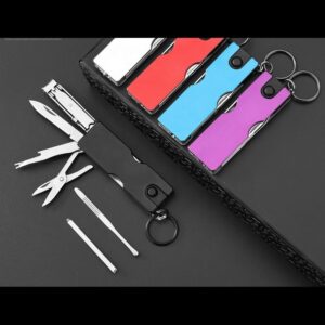 Colour Keyring Outdoor Utility Multi-Tool Knife Set