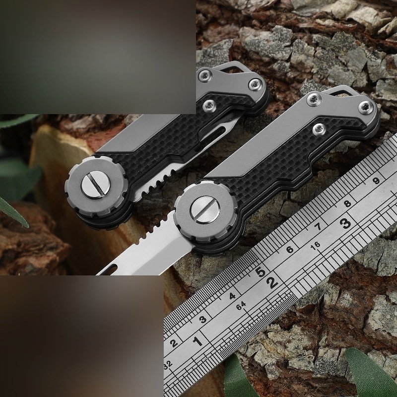 Black Outdoor Folding Knife Pair Black Outdoor Folding Knife Pair