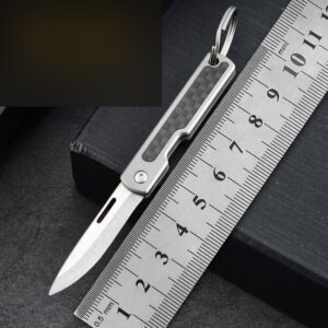 Silver Keyring Outdoor Utility Folding Knife