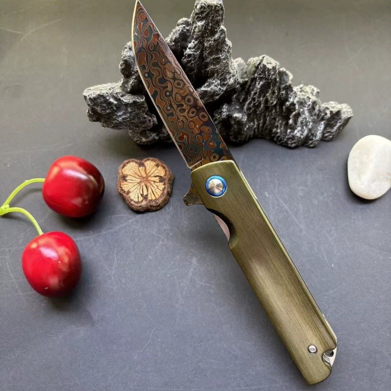 Bronze Handle Outdoor Folding Knife Bronze Handle Outdoor Folding Knife