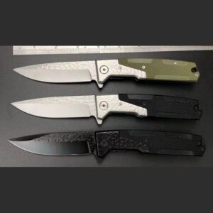 Hammered Outdoor Folding Knife Set