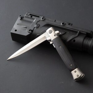Black Handle Outdoor Folding Knife