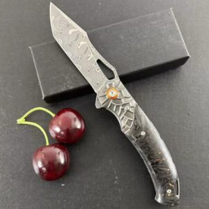 Carbon Pattern Outdoor Folding Knife