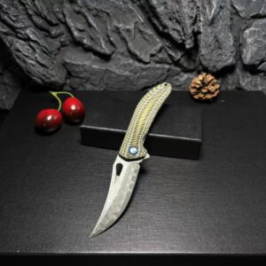 Gold Pattern Outdoor Folding Knife