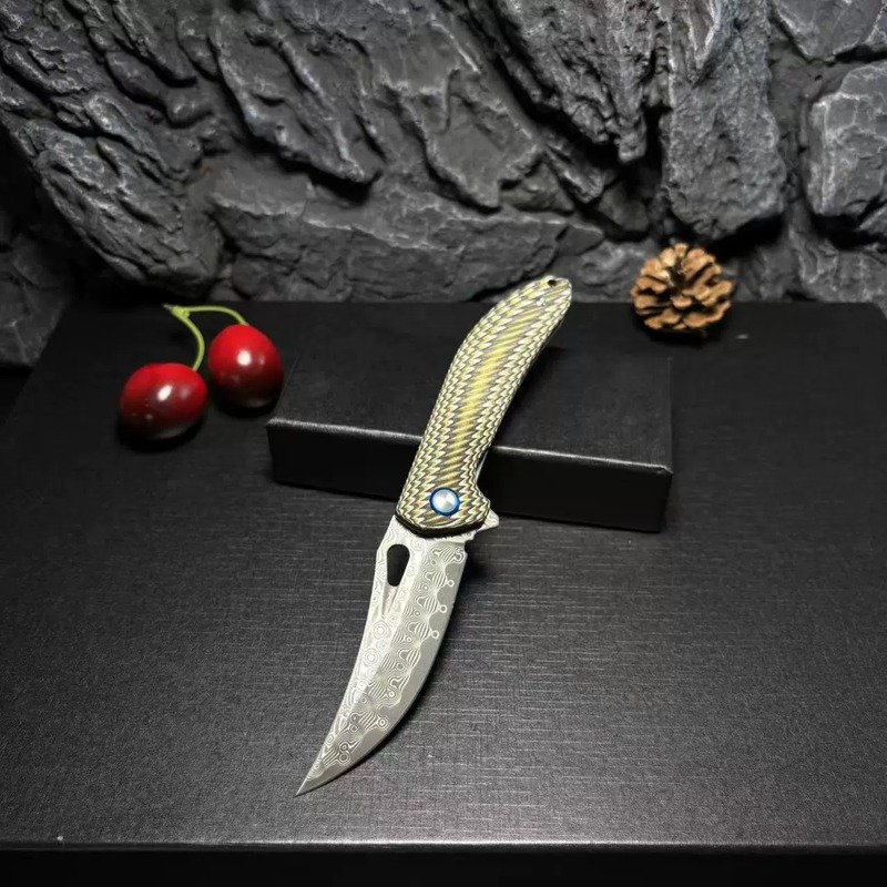 Gold Pattern Outdoor Folding Knife Gold Pattern Outdoor Folding Knife