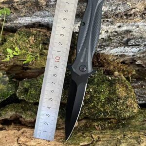 Black Slim Outdoor EDC Folding Knife