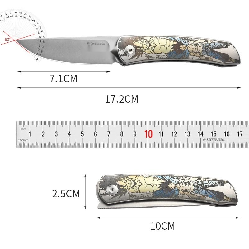 Color Engraved Outdoor EDC Folding Knife Color Engraved Outdoor EDC Folding Knife