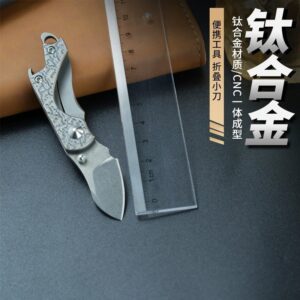 Damascus Style Outdoor EDC Folding Knife Set