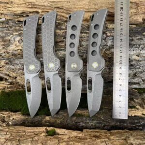 Silver Outdoor EDC Folding Knife Set