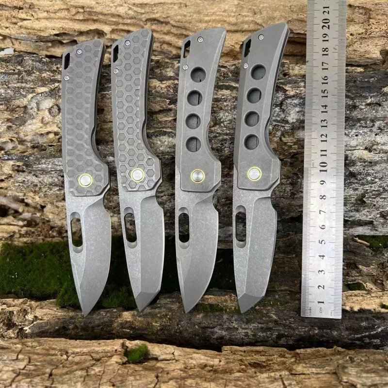 Silver Outdoor EDC Folding Knife Set Silver Outdoor EDC Folding Knife Set