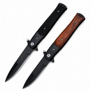 Outdoor Folding Stiletto Knife – Swordfish Blade Survival Design