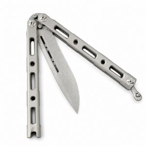 Butterfly BM85 Titanium Handle Butterfly Swing Magnetic Lock Folding Knife