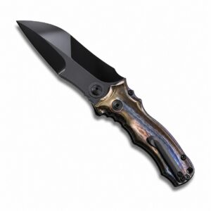 Microtech Amphibious M390 Ultra Mirror DLC Blade Titanium Handle Flame-Patterned SF Express