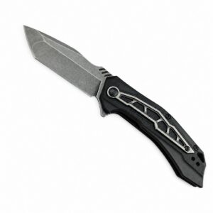 Kashow 1376 Off Black Stone Wash Folding Knife
